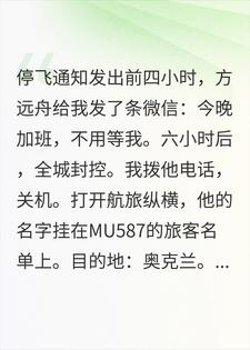 病毒爆发那天，老公带着白月光上了最后一班飞机